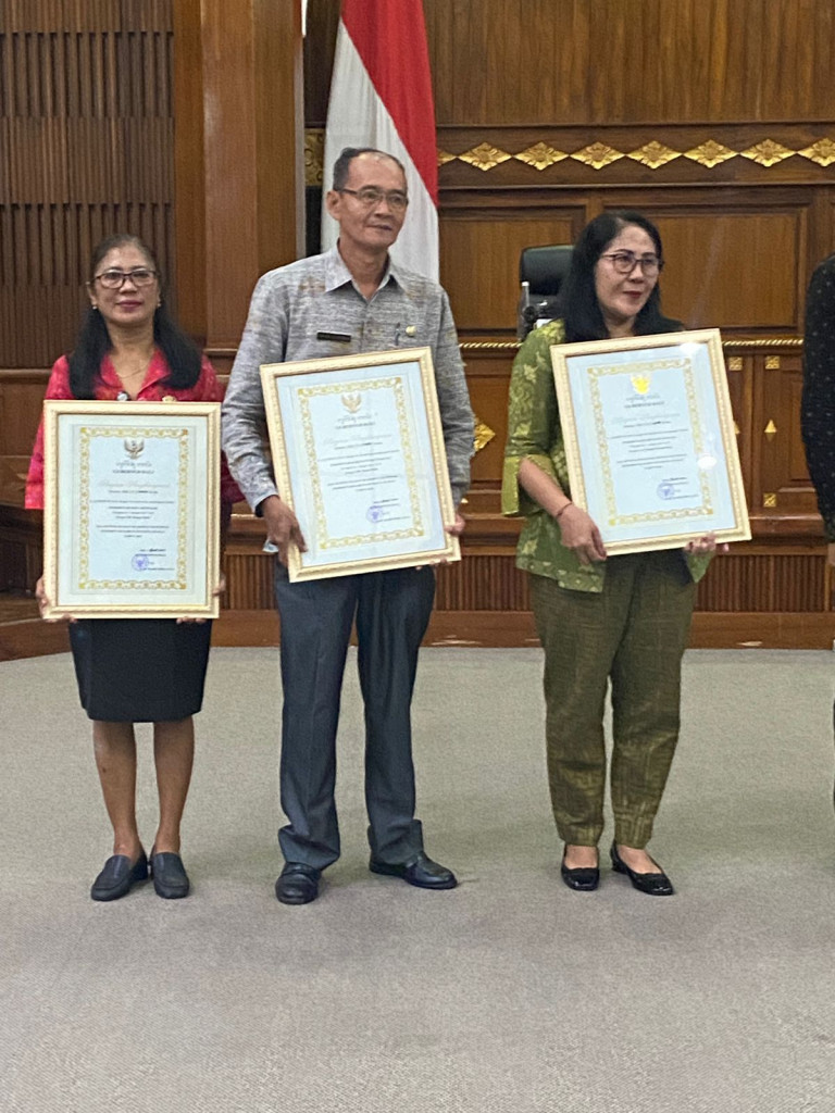 Diskerpus Kab. Badung Meraih Penghargaan Peringkat  ke 1 Dalam Pengawasan Kearsipan Eksternal Pemerintah  Kabupaten/Kota Se-Bali  Tahun 2023